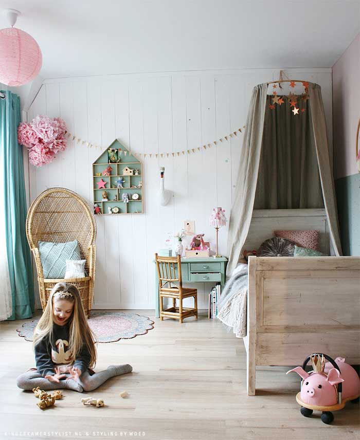 Wonderlijk Meisjes slaapkamer ideeen | Kinderkamerstylist IN-38