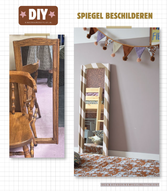 Spiegel beschilderen kinderkamer