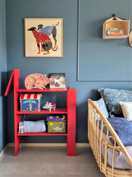 Madebymowie kinderkamer boekenkastje