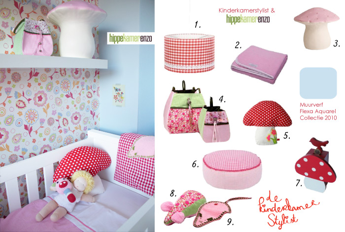 Hippekamerenzo kinderkamer roze