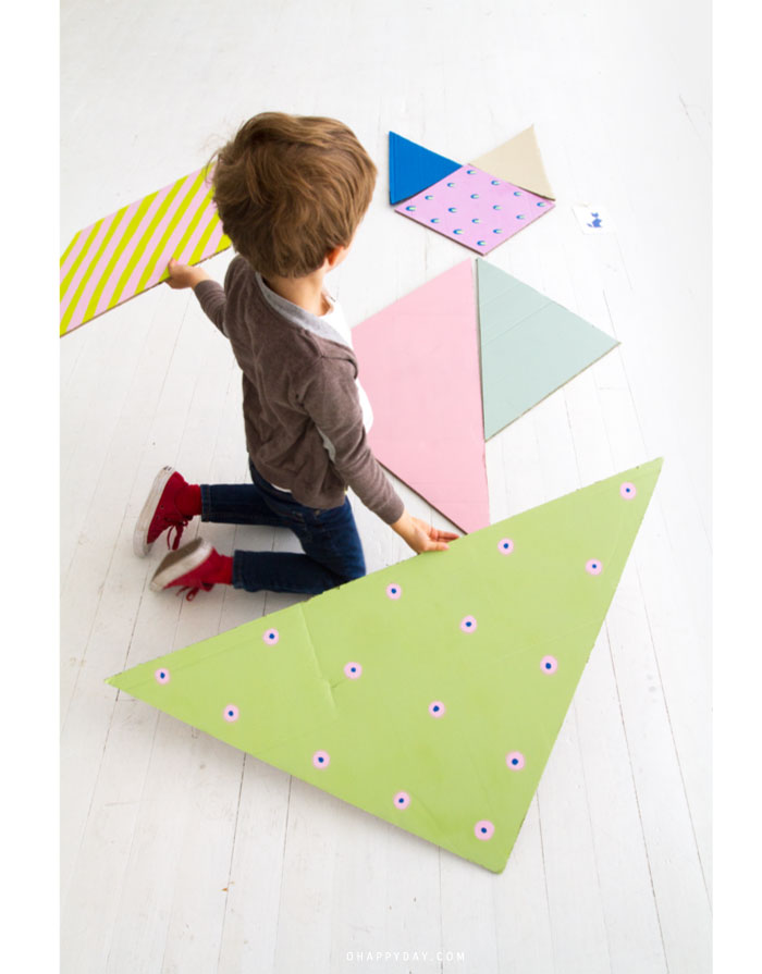 Tangram maken kinderkamer