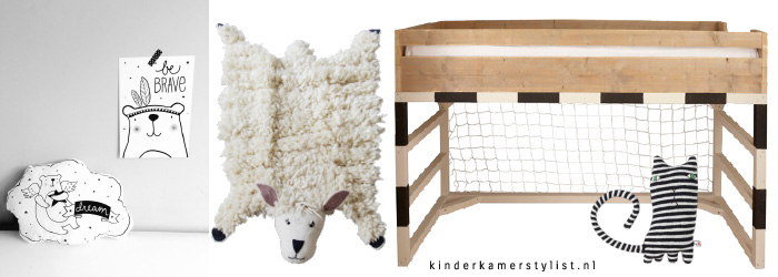 kinderkamer zwart wit inspiratie