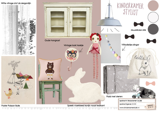 voorbeeld moodboard babykamer styling door kinderkamerstylist